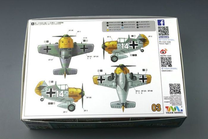 Tiger Model 103 WWII German BF-109 Fighter Cute Series Q Edition Plastic Aircraft Assembly Model Kit