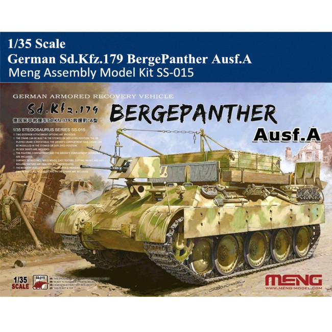 Meng Model SS-015 1/35 Scale German Armored Recovery Vehicle Sd.Kfz.179 BergePanther Ausf.A Assembly Model Kit