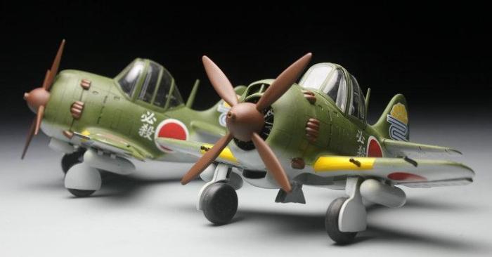 Tiger 102 WWII Japanese Nakajima KI-84 Hayate Fighter Cute Series Assembly Model