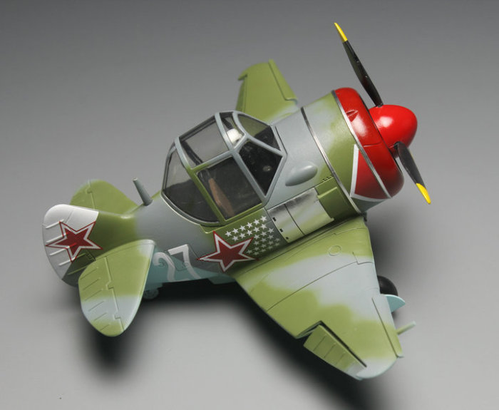 Tiger Model 107 WWII Soviet Lavochkin La-7 Fighter Cute Series Q Edition Plastic Aircraft Assembly Model Kit