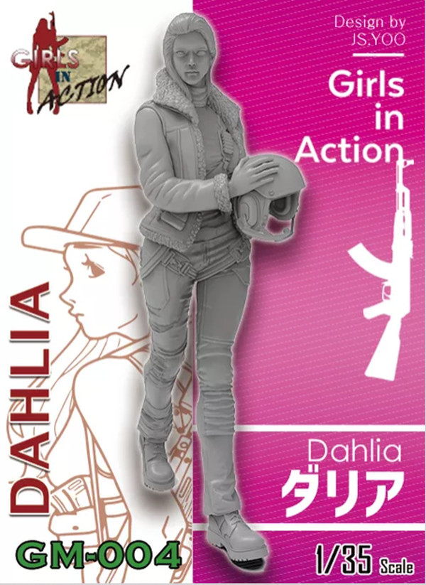 ZLPLA Genuine 1/35 Scale Girls in Action Dahlia Resin Figure Assembly Model Kit GM-004
