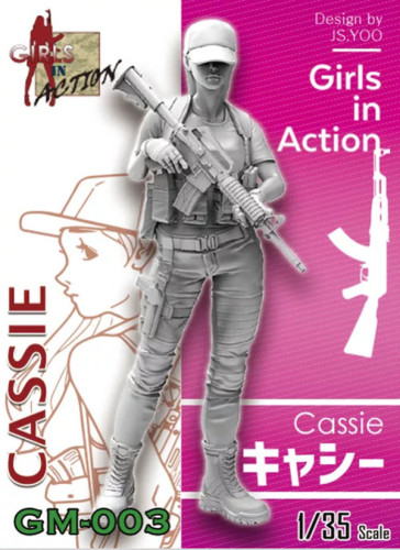 ZLPLA Genuine 1/35 Scale Girls in Action Cassie Resin Figure Assembly Model Kit GM-003