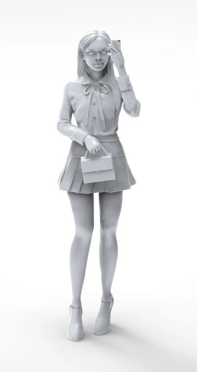 ZLPLA Genuine 1/35 Scale Resin Figure Hana Girls in Action Assembly Model Kit GM-008