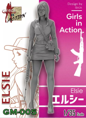 ZLPLA Genuine 1/35 Scale Girls in Action Elsie Resin Figure Assembly Model Kit GM-005