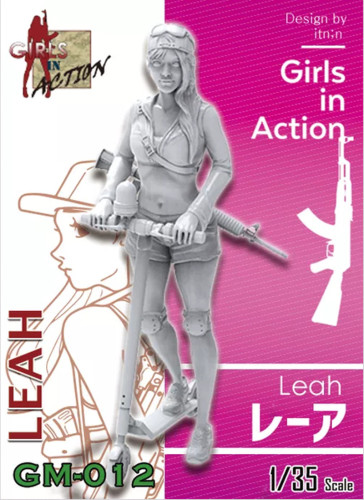 ZLPLA Genuine 1/35 Scale Resin Figure Leah Girls in Action Assembly Model Kit GM-012
