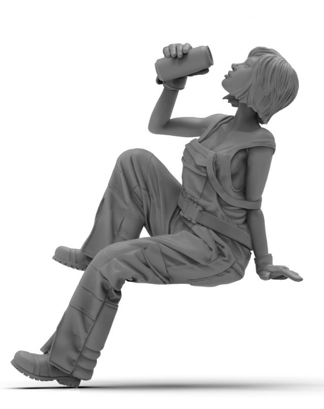 ZLPLA Genuine 1/35 Scale Resin Figure Bridget Girls in Action Assembly Model Kit GM-002