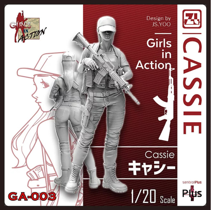 ZLPLA Genuine 1/20 Scale Girls in Action Cassie Resin Figure Assembly Model Kit GA-003