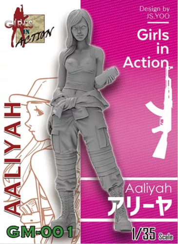 ZLPLA Genuine 1/35 Scale Girls in Action Aaliyah Resin Figure Assembly Model Kit GM-001