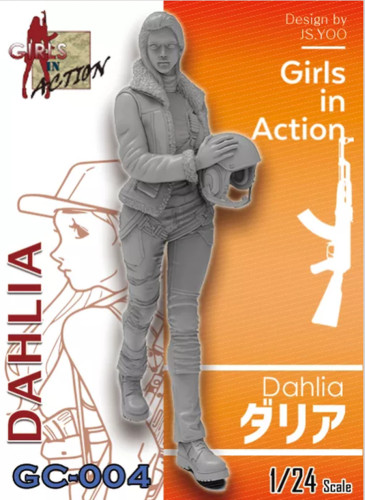 ZLPLA Genuine 1/24 Scale Resin Figure Dahlia Girls in Action Assembly Model Kit GC-004