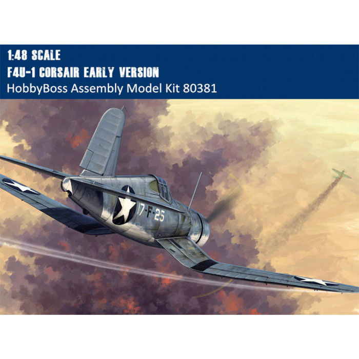 HobbyBoss 80381 1/48 Scale F4U-1 Corsair Early Version Fighter Military Plastic Assembly Aircraft Model Kit