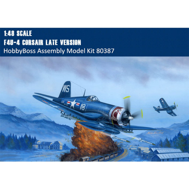 HobbyBoss 80387 1/48 Scale F4U-4 Corsair Late Version Fighter Aircraft Military Plastic Assembly Model Kits