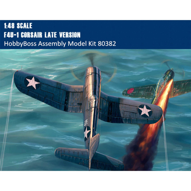HobbyBoss 80382 1/48 Scale F4U-1 Corsair Late Version Fighter Military Plastic Aircraft Assembly Model Kit