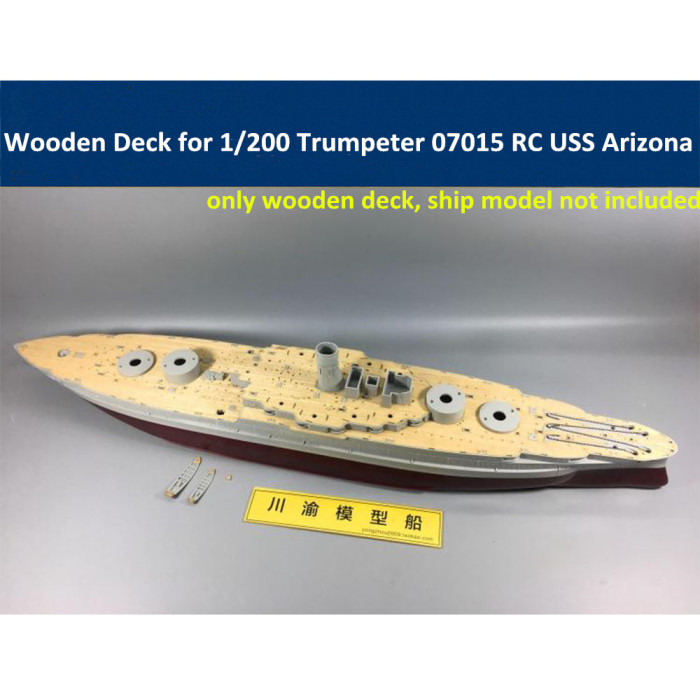 Wooden Deck for 1/200 Scale Trumpeter 07015 RC USS Arizona Battleship Model