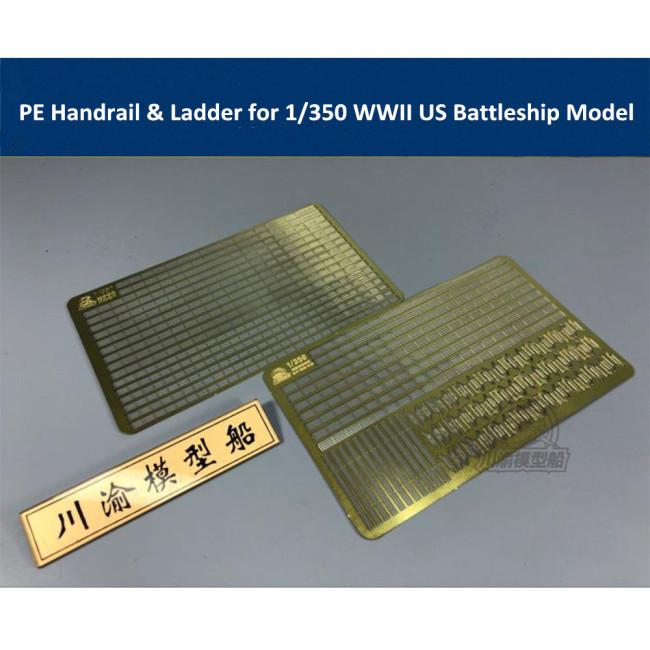 Photo-Etched PE Handrail & Ladder for 1/350 Scale WWII US Battleship Model