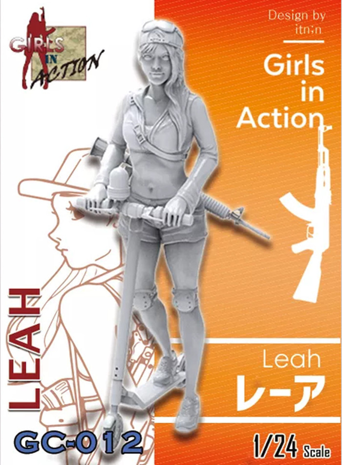 ZLPLA Genuine 1/24 Scale Resin Figure Leah Girls in Action Assembly Model Kit GC-012