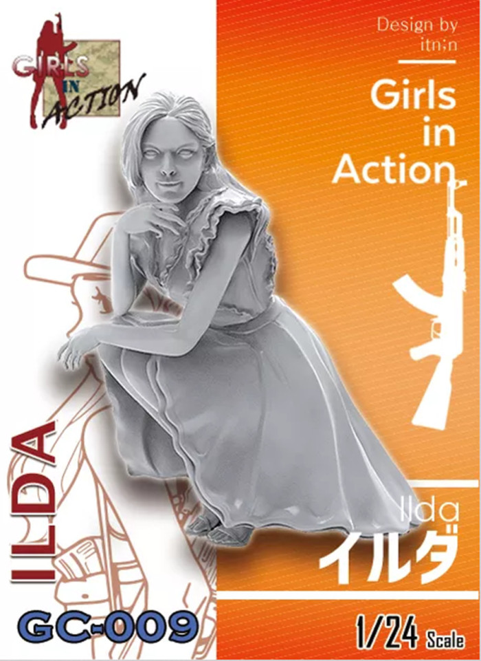 ZLPLA Genuine 1/24 Scale Girls in Action ILDA Resin Figure Assembly Model Kit GC-009