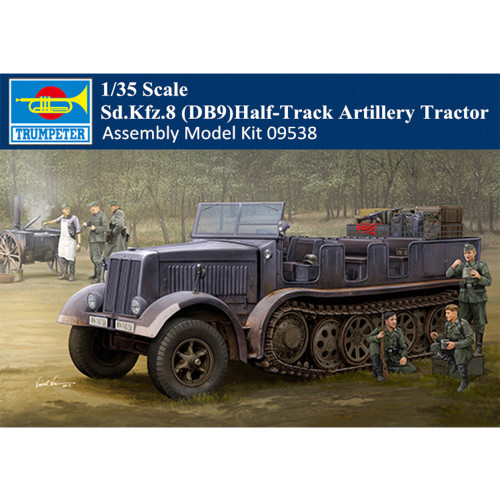Trumpeter 09538 1/35 Scale German Sd.Kfz.8 DB9 Half-Track Artillery Tractor Military Plastic Assembly Model