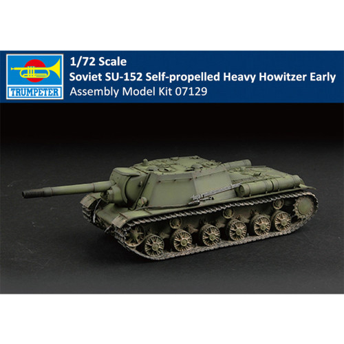 Trumpeter 07129 1/72 Scale Soviet SU-152 Self-propelled Heavy Howitzer - Early Plastic Assembly Model Kit