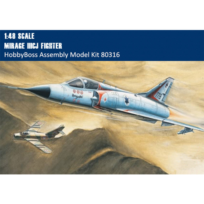 HobbyBoss 80316 1/48 Scale Mirage IIICJ Fighter Military Plastic Aircraft Assembly Model Kit