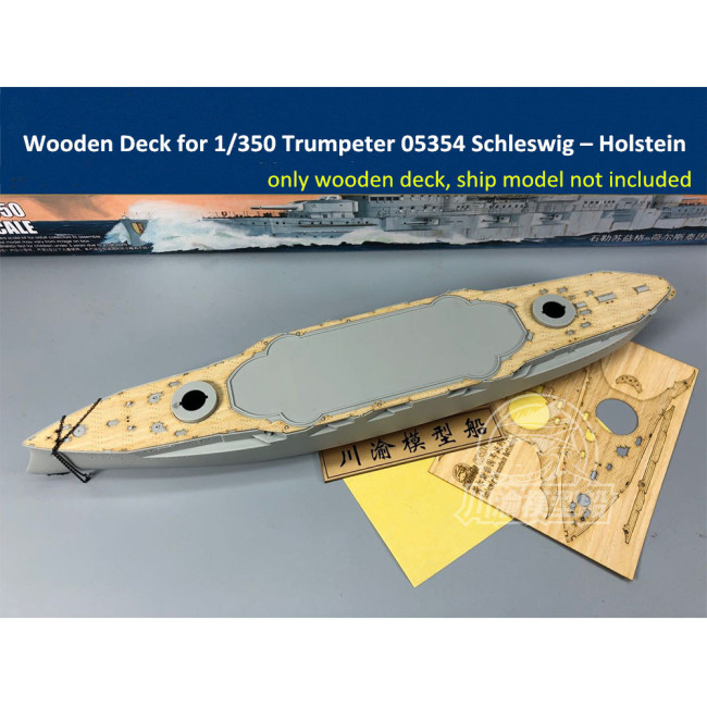 Wooden Deck Masking Sheet for 1/350 Scale Trumpeter 05354 Schleswig – Holstein Battleship 1935 Ship Model CY350057