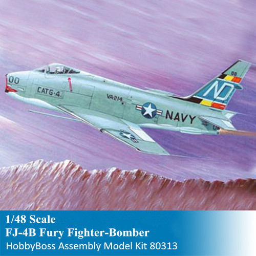 HobbyBoss 80313 1/48 Scale FJ-4B Fury fighter-bomber Military Plastic Assembly Aircraft Model Kits