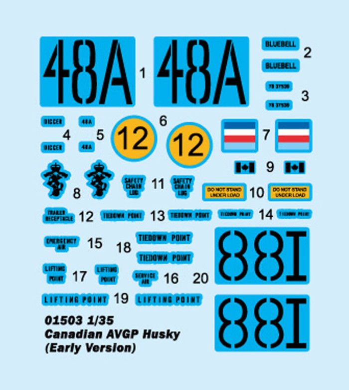 Trumpeter 01503 1/35 Scale Canadian AVGP Husky Early Version Military Plastic Assembly Model Kit