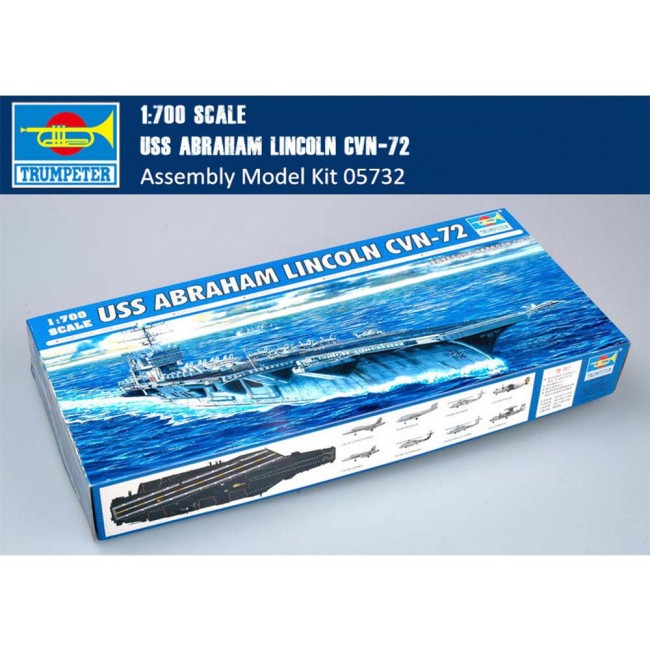 Trumpeter 05732 1/700 Scale USS ABRAHAM LINCOLN CVN-72 Military Plastic Asembly Model Building Kits