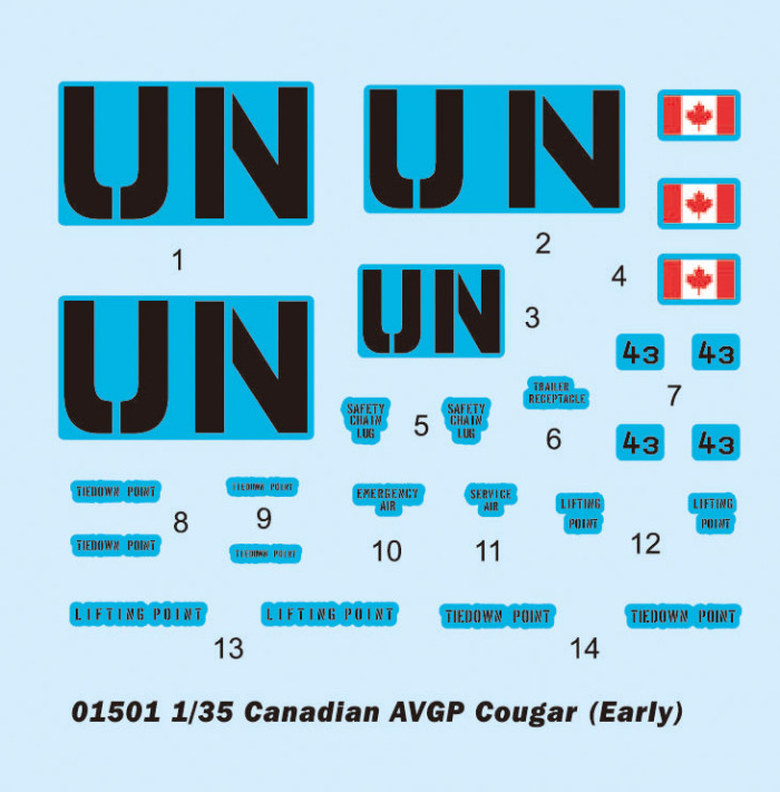 Trumpeter 01501 1/35 Scale Canadian AVGP Cougar (Early) Military Plastic Assembly Model Kits