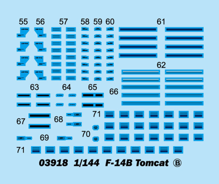 Trumpeter 03918 1/144 Scale F-14B Tomcat Fighter Military Plastic Aircraft Assembly Model Building Kits