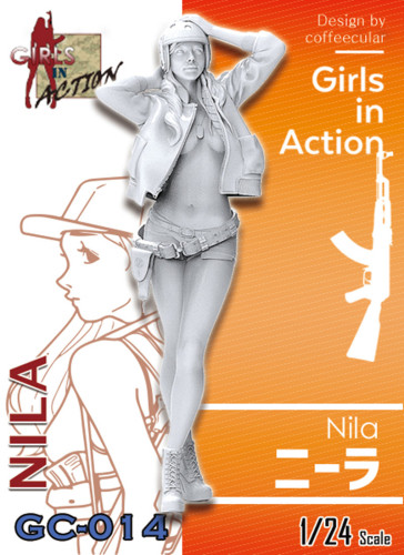 ZLPLA Genuine 1/24 Scale Resin Figure Nila Girls in Action Assembly Model Kit GC-014