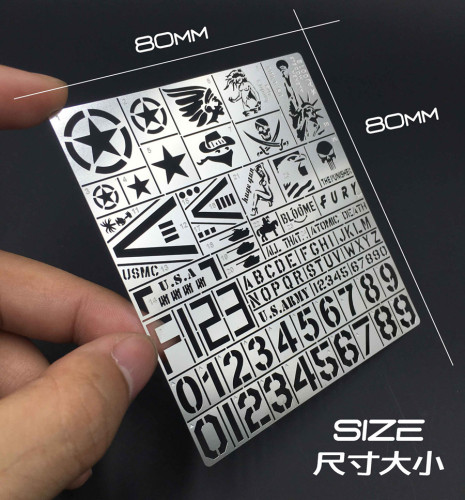 1/35 Scale US Tank General Use Stenciling Template Model Painting Tools AJ0018