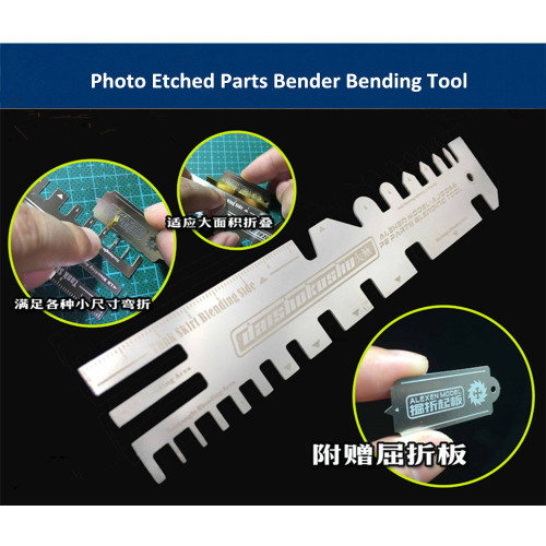 Alexen Model Tanks Ships Photo Etched Parts Folding Bender Bending Tool Hand Pressure Type Auxiliary Ruler AJ0086