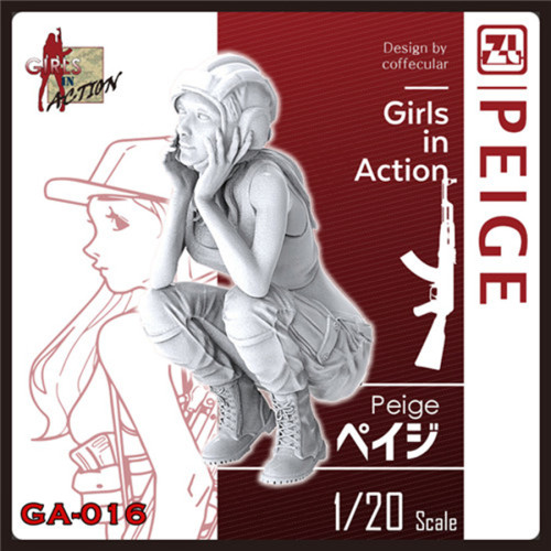ZLPLA Genuine 1/20 Scale Resin Figure Peige Girls in Action Assembly Model Kit GA-016