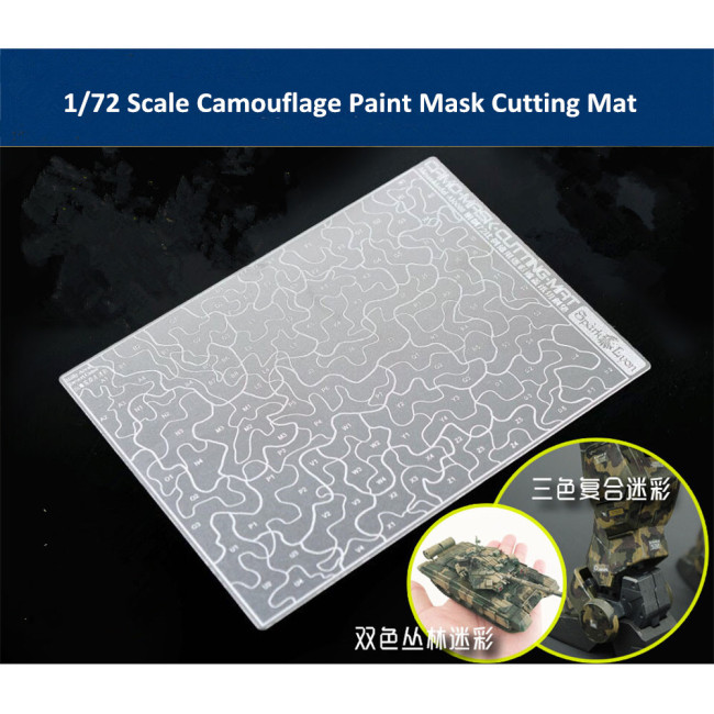 Camouflage Paint Mask Cutting Mat Model Building Tool for 1/72 Scale AFV Model AJ0088
