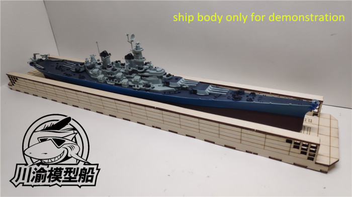 1/700 Scale Modern Shipyard Dockyard Diorama Platform DIY Scene Wooden Assembly Model Kit TMW00008