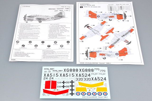 Trumpeter 01630 1/72 Scale British “Gannet” T.MK.2 Military Plastic Aircraft Assembly Model Kits