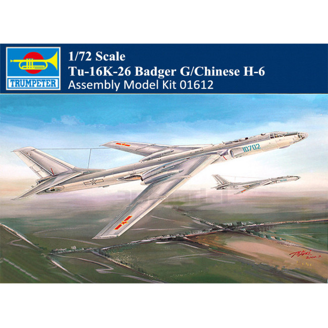 Trumpeter 01612 1/72 Scale Tu-16K-26 Badger G/Chinese H-6 Aircraft Military Plastic Assembly Model Kit