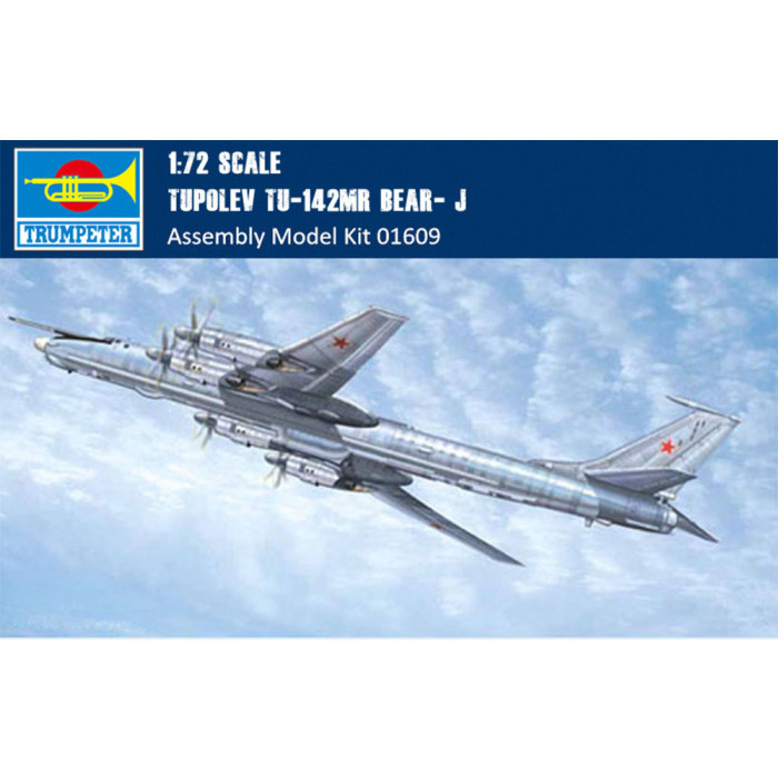 Trumpeter 01609 1/72 Scale Tupolev Tu-142MR Bear- J Fighter Military Plastic Aircraft Assembly Model Kits