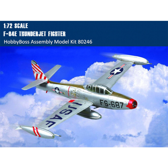 HobbyBoss 80246 1/72 Scale F-84E Thunderjet Fighter Military Plastic Aircraft Assembly Model Kits