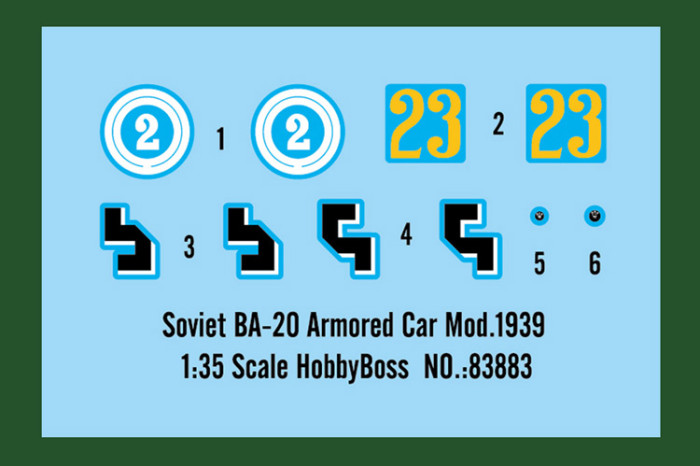 HobbyBoss 83883 1/35 Scale Soviet BA-20 Armored Car Mod1939 Military Plastic Assembly Model Kit