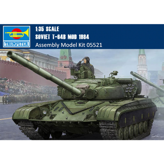 Trumpeter 05521 1/35 Scale Soviet T-64B MOD 1984 Military Plastic Tank Assembly Model Building Kits