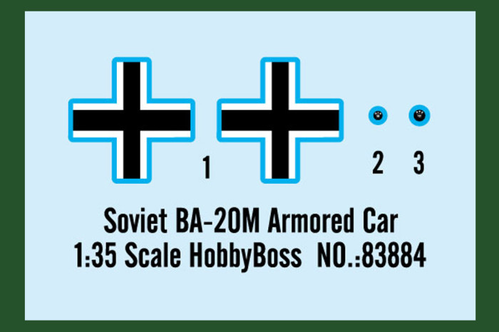 HobbyBoss 83884 1/35 Scale Soviet BA-20M Armored Car Assembly Military Plastic Assembly Model Kit