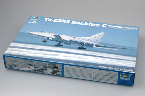 Trumpeter 01656 1/72 Scale Tu-22M3 Backfire C Strategic Bomber Military Plastic Aircraft Assembly Model Kit