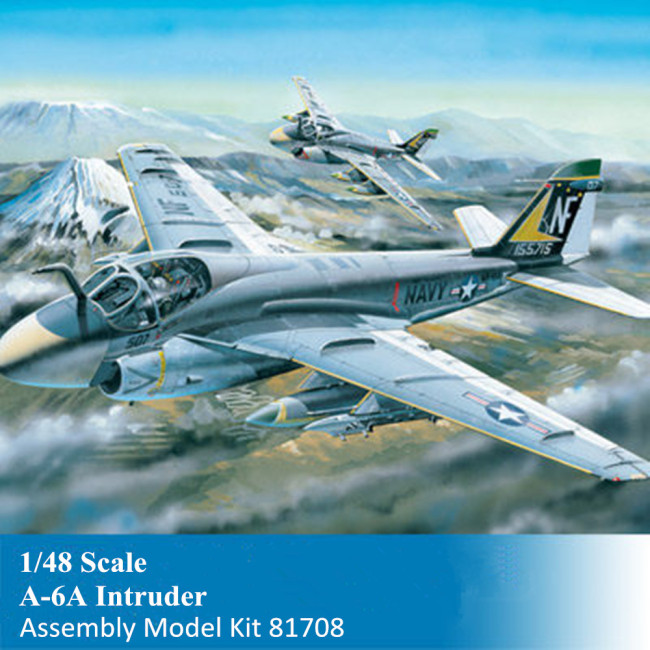HobbyBoss 81708 1/48 Scale A-6A Intruder Military Plastic Aircraft Assembly Model Building Kits