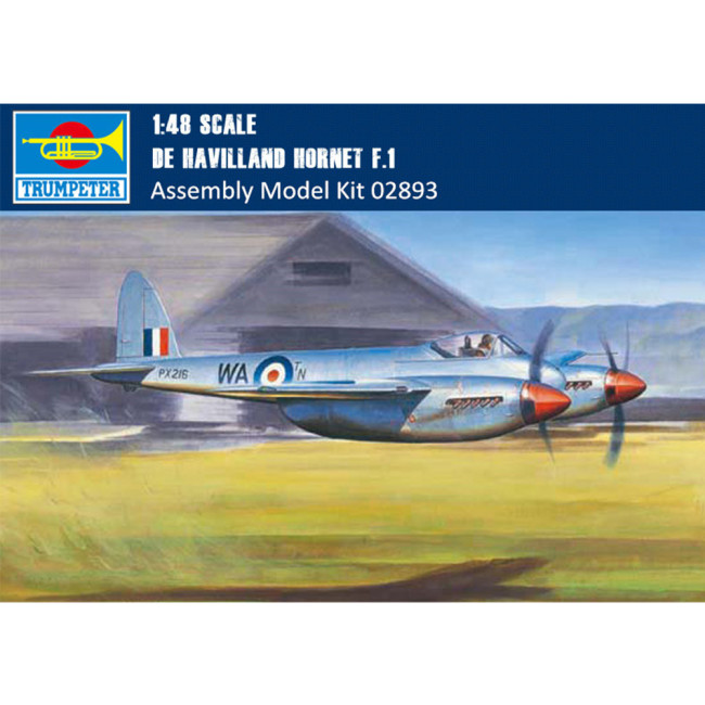Trumpeter 02893 1/48 Scale De Havilland Hornet F.1 Fighter Military Plastic Aircraft Assembly Model Kits