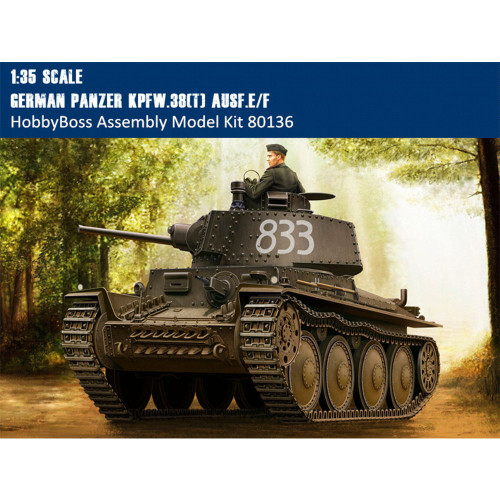 HobbyBoss 80136 1/35 Scale German Panzer Kpfw.38(t) Ausf.E/F Plastic Tank Assembly Model Kits