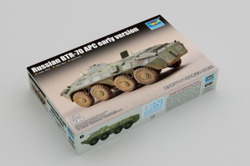 Trumpeter 07137 1/72 Scale Russian BTR-70 APC Early Version Military Plastic Assembly Model Kits