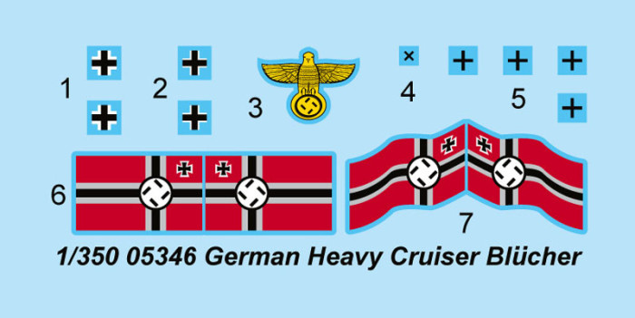 Trumpeter 05346 1/350 Scale German Heavy Cruiser Blucher Military Plastic Assembly Model Kit