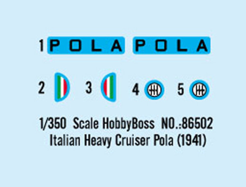 HobbyBoss 86502 1/350 Scale Italian Heavy Cruiser Pola 1941 Military Plastic Assembly Model Building Kits