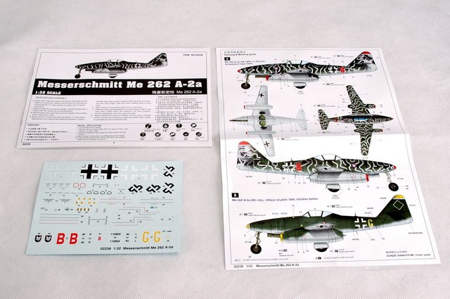 Trumpeter 02236 1/32 Scale Messerchmitt Me 262 A-2a Fighter Military Aircraft Assembly Model Kits